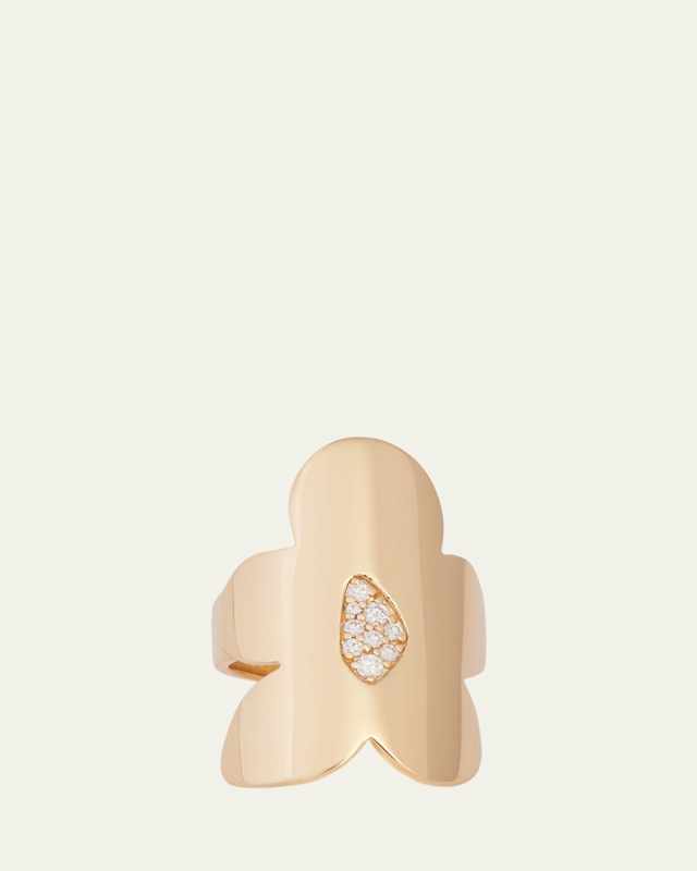 x Carey Lowell 18K Yellow Gold Arcadia Diamond Ring, Size